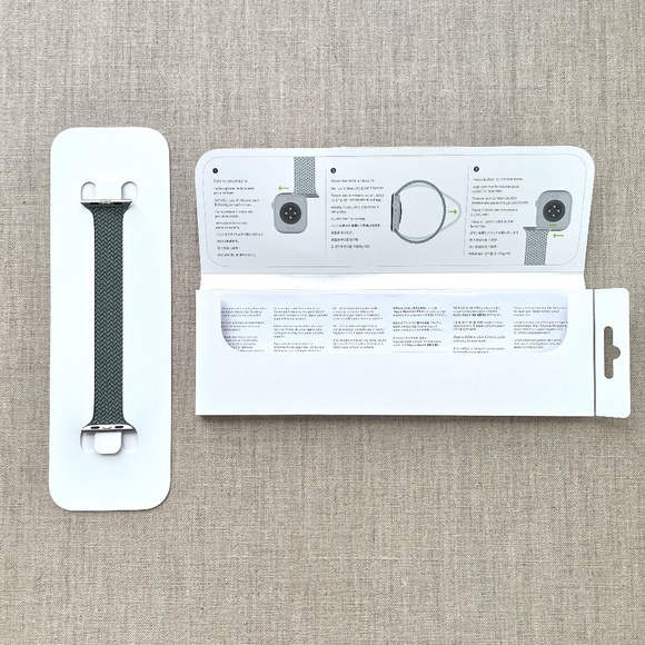 Apple Watch Braided Solo Loop Band (42mm - Green Grey - Size 5) - Picture 1 of 10